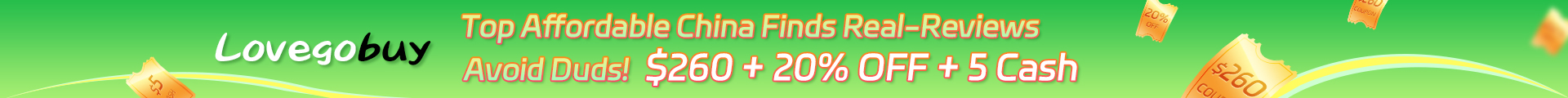 Lovegobuy $260 + 20% OFF + ¥5 Cash