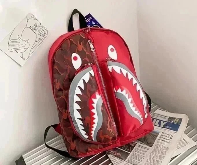 Women Men Student Shoulder School Punk Street Trend Waterproof Backpack storage