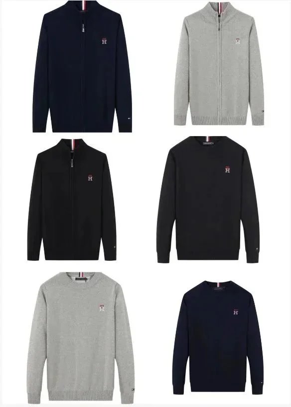 Tommy Hilfiger Men's Signature Solid Quarter Zip Sweater