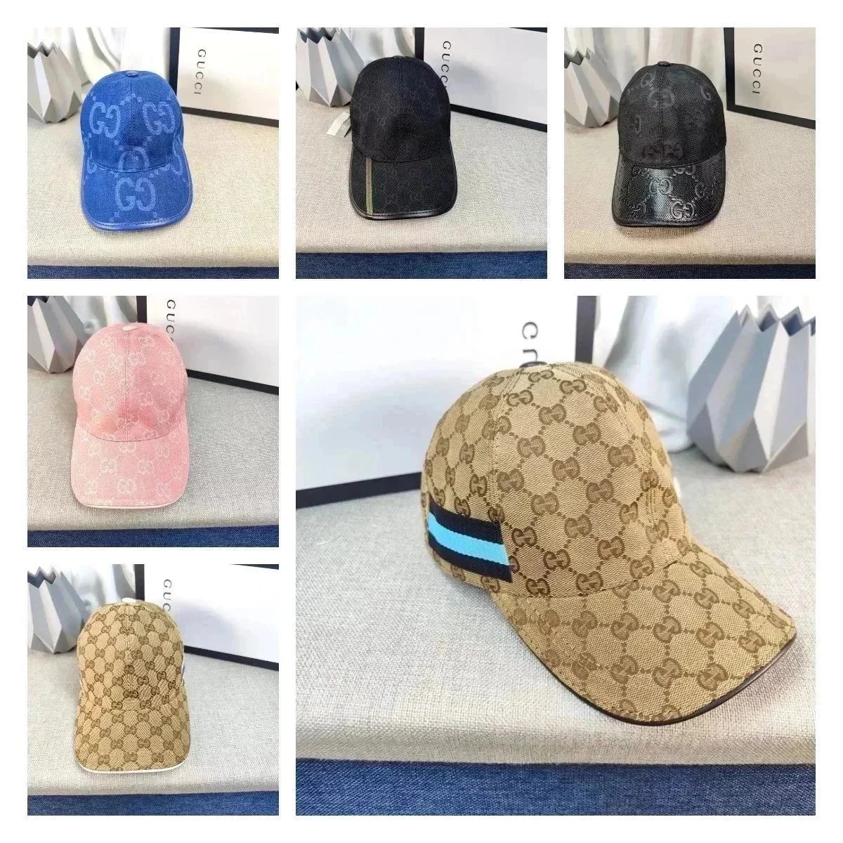 Gucci Woman Baseball Cap Fashion Print Logo Pattern Outdoor Travel Adjustable Hat