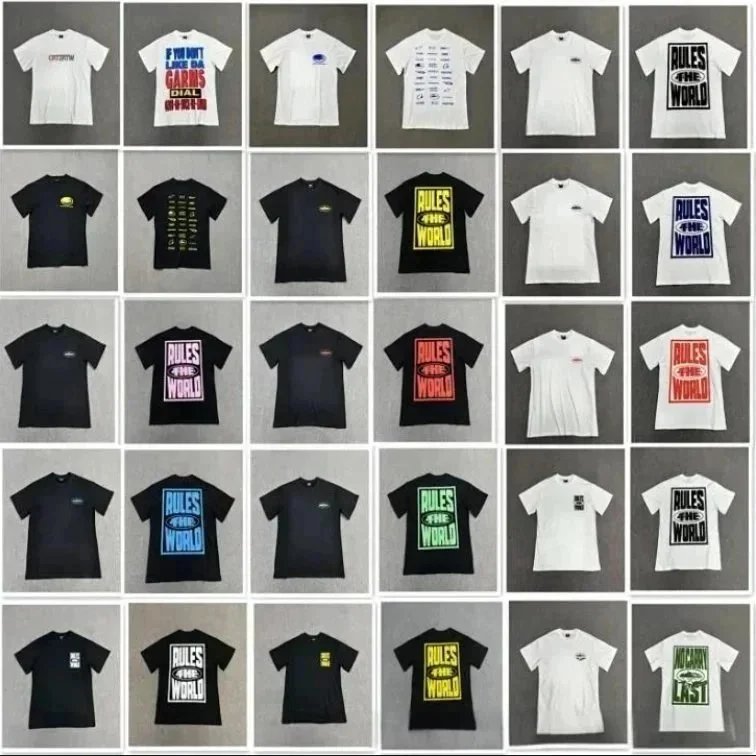 CNFANS Men's Casual Letter Print Short Sleeve Round Neck Regular Fit T-Shirt