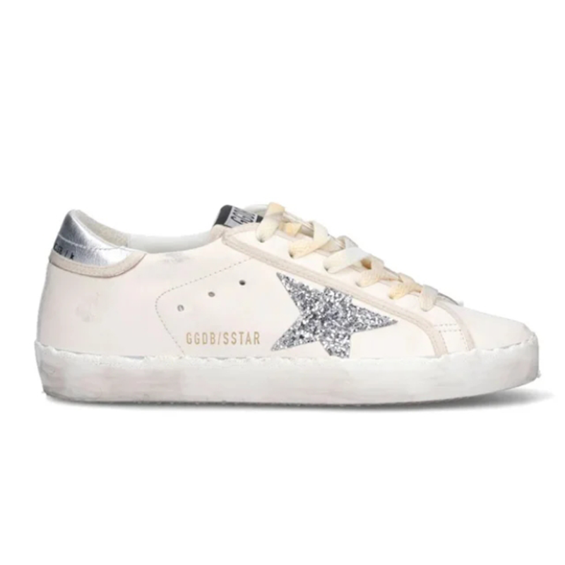 Golden Goose Wmns Superstar 'White Silver Glitter'