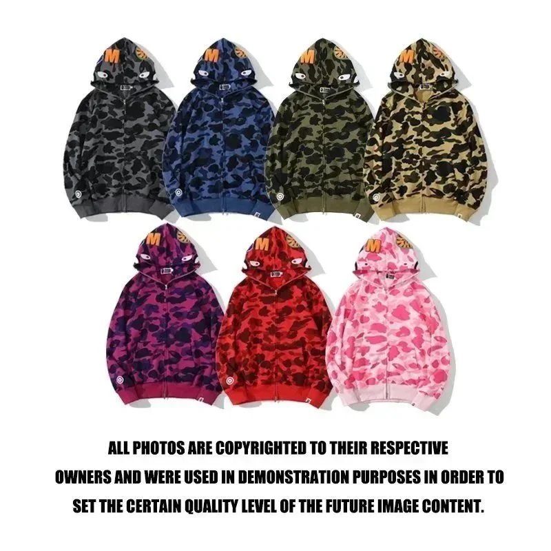 BAPE Color Camo PONR Shark Full Zip Hoodie