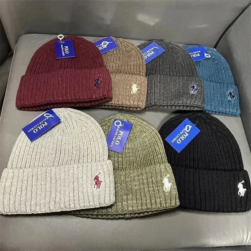 Polo Ralph Lauren Men's Wool Blend Ribbed Cuff Knit Beanie Hat