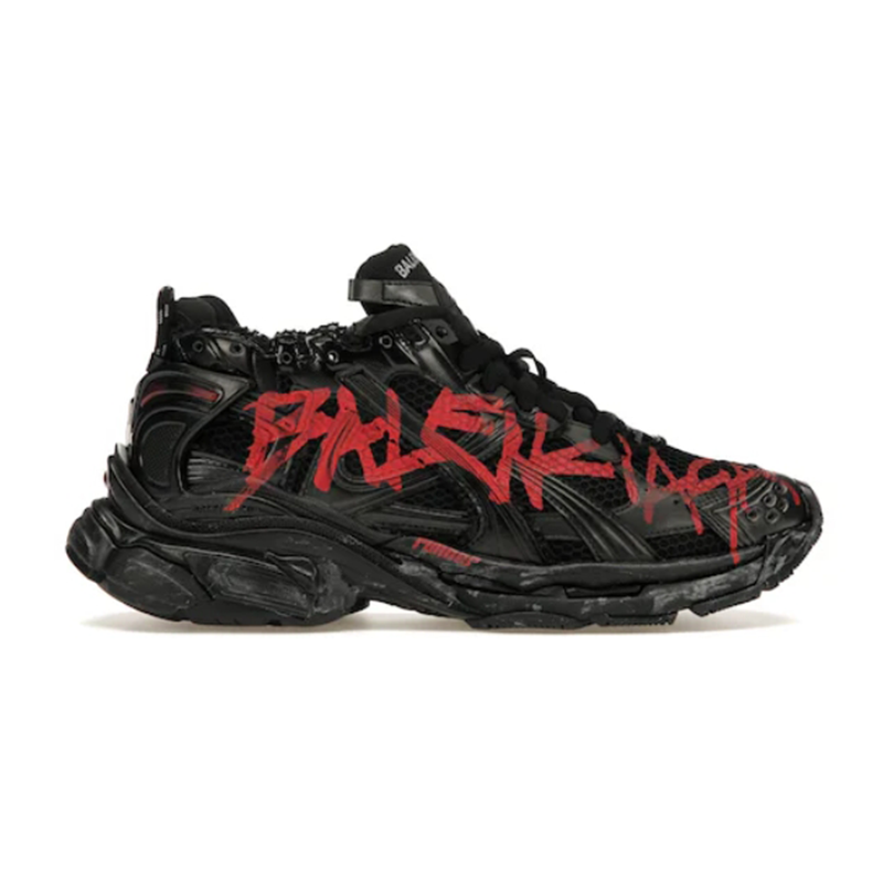 Runner Graffiti printed sneakers in black - Balenciaga