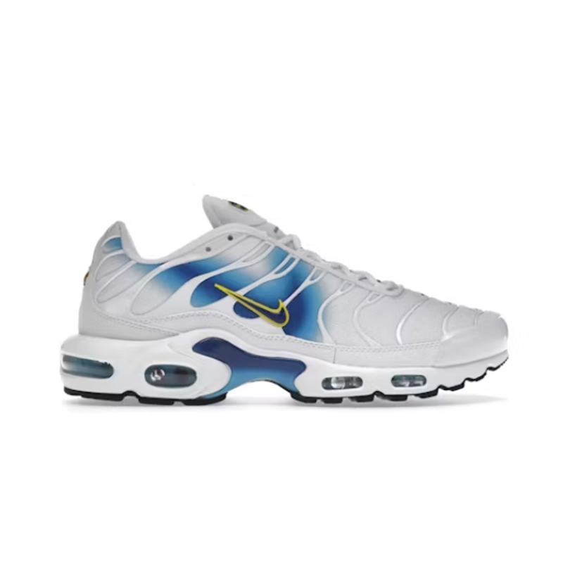 Nike Air Max Plus Spray Paint Swoosh White Blue