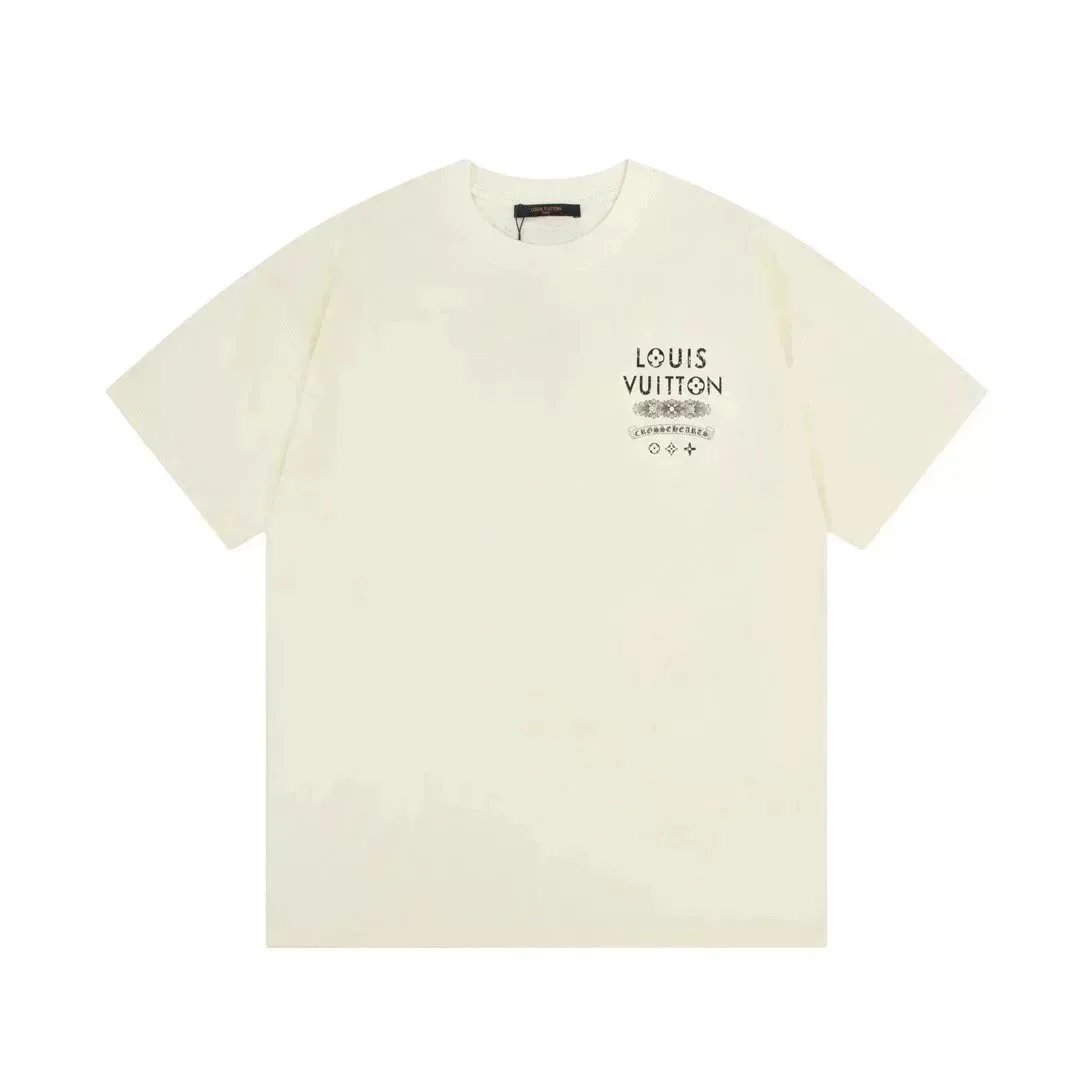 Louis Vuitton-Louis Vuitton Logo Short Sleeve T-Shirt White