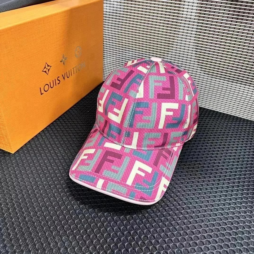 Fendi Printed Pink Premium Quality Cap