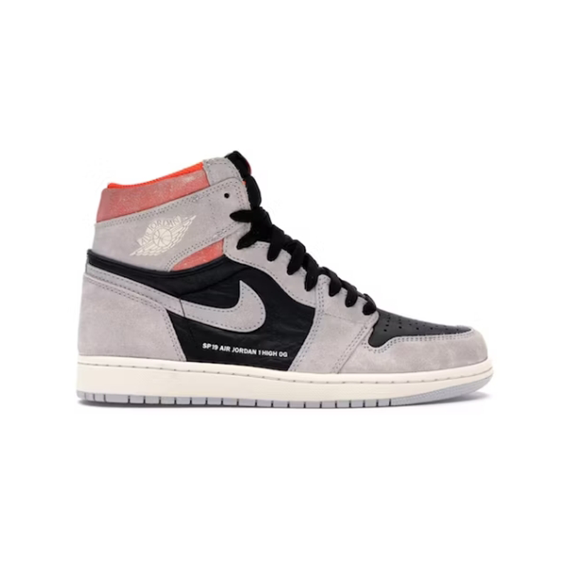 Jordan 1 Retro High Neutral Grey Hyper Crimson Men's
