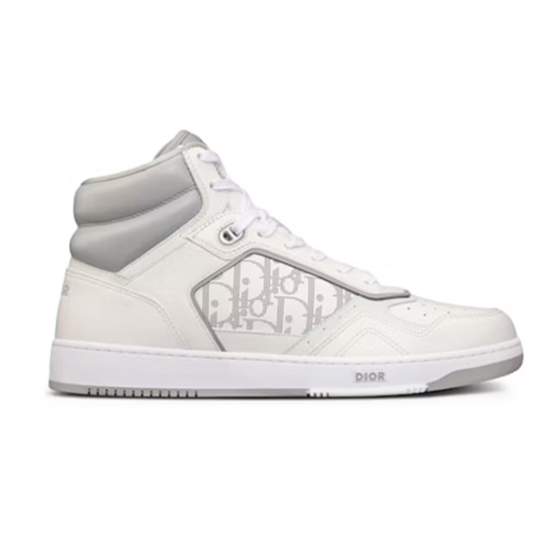 Dior B27 High White and Gray Smooth Calfskin with White
