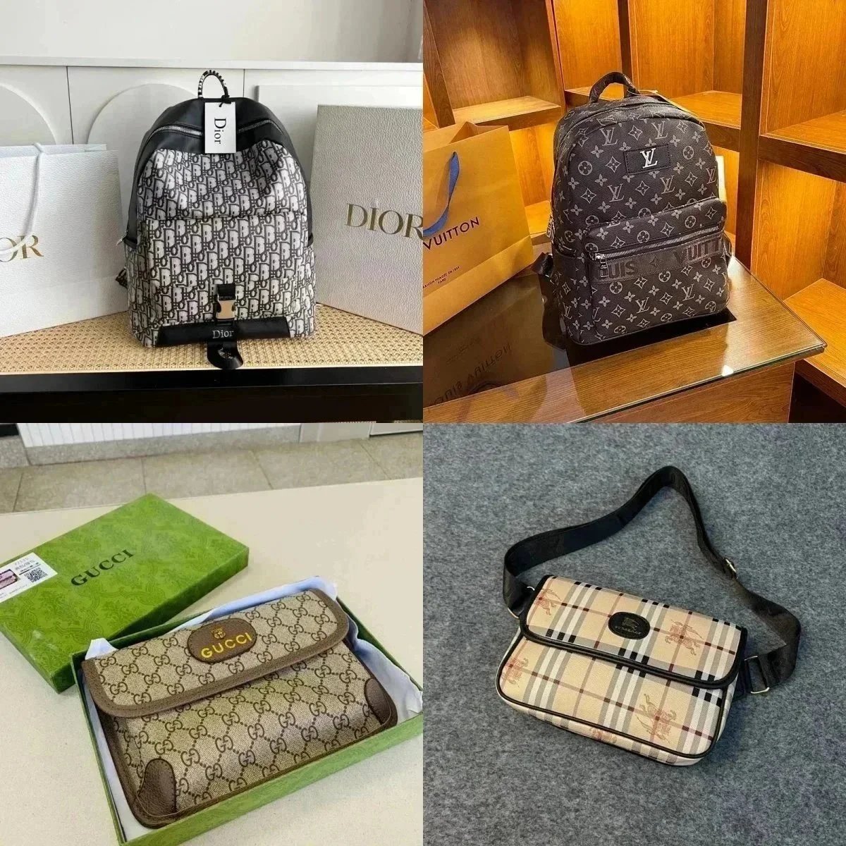 Fashion backpacks and crossbody bags