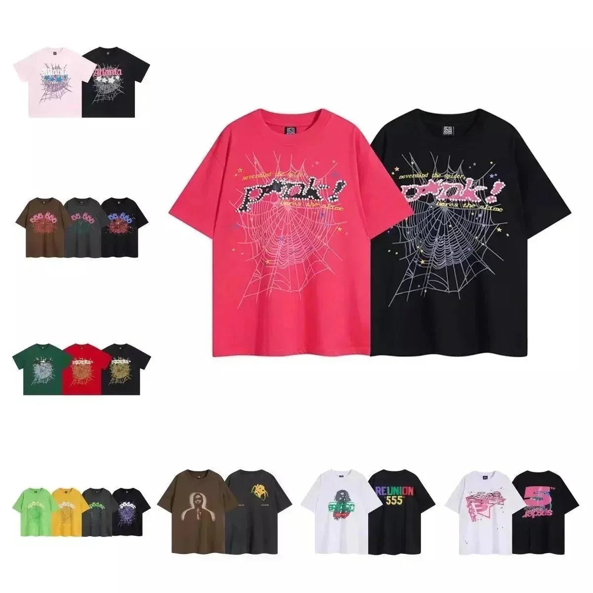 New Spider Worldwide × Young Thug Sp5der Casual Fashion T-shirt