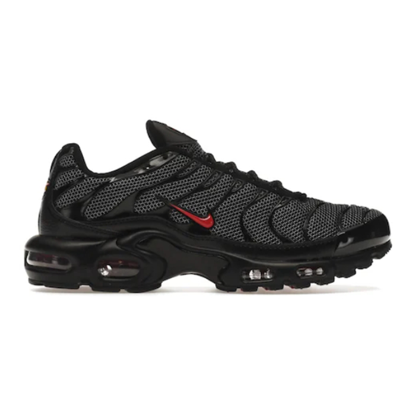 Nike Air Max Plus Black University Red Reflective Silver (GS)