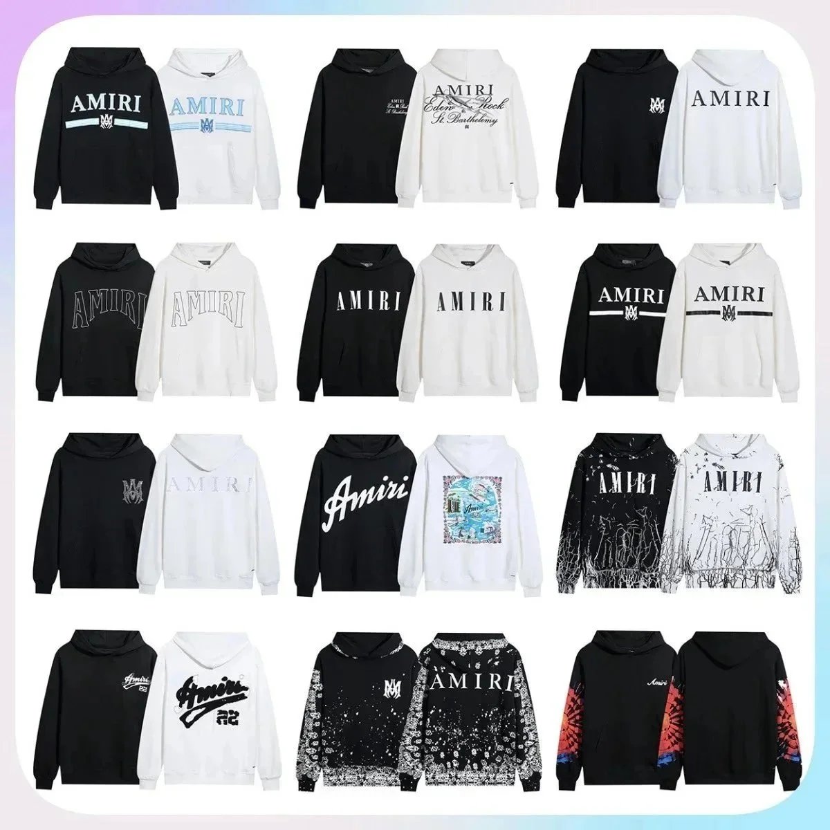 Amiri Black Ma Bar Hoodie