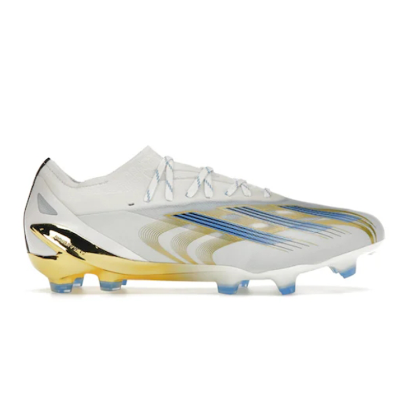 Adidas X Crazyfast.1 FG Firm Ground Soccer Cleats - White/Blue/Gold