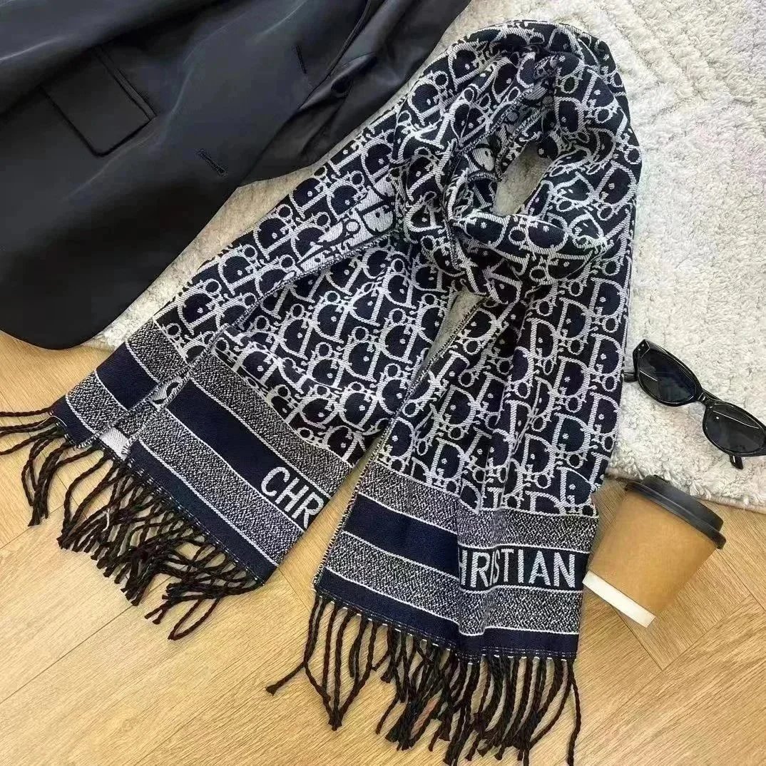 Women's Autumn and Winter Cashmere Letter Scarf