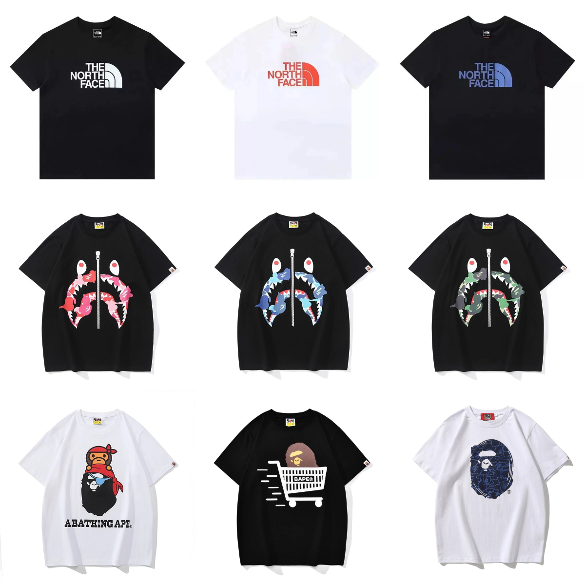 Men's BAPE ABC Camo Rebuild Shark Tee