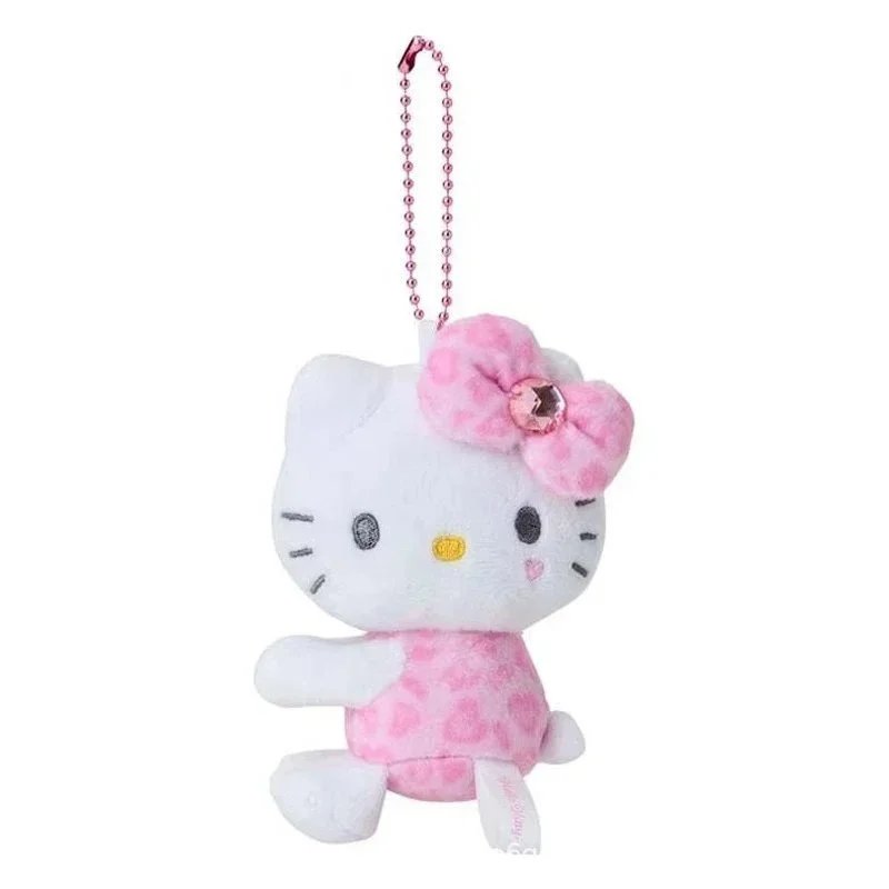 粉色豹纹侧身夹KT挂件