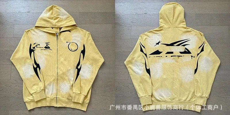 2018黄色拉链外套